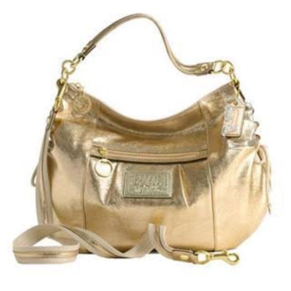 Authentic Gold Poppy Coach Purse